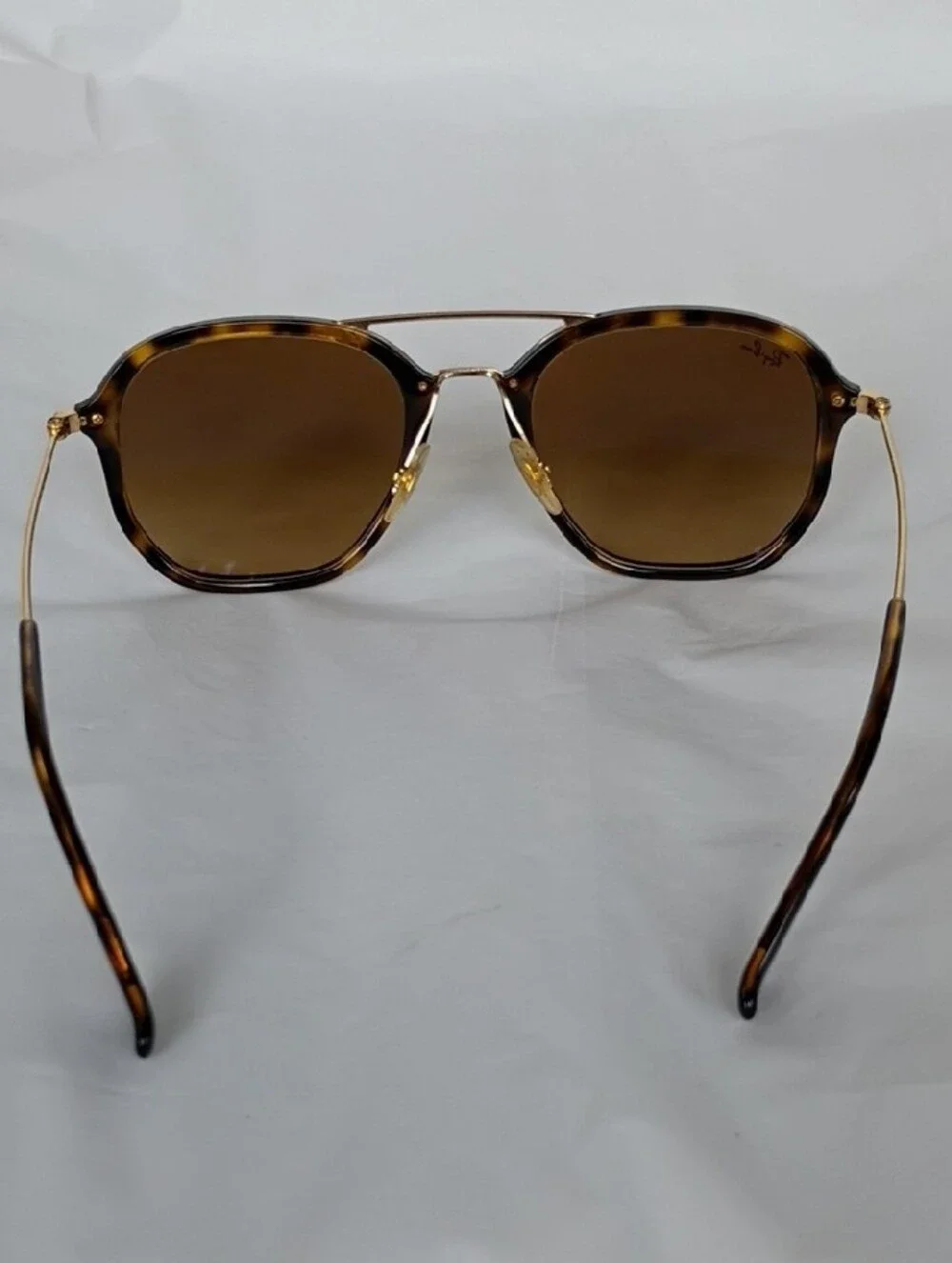 Authentic Ray-Ban Men Brown Tortoiseshell Frame Sunglasses  Gold Bridge RB 4273